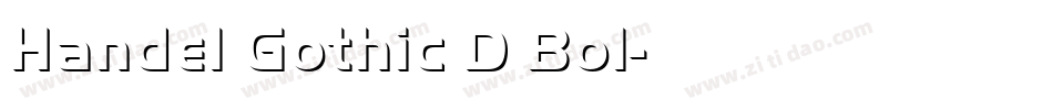 Handel Gothic D Bol字体转换